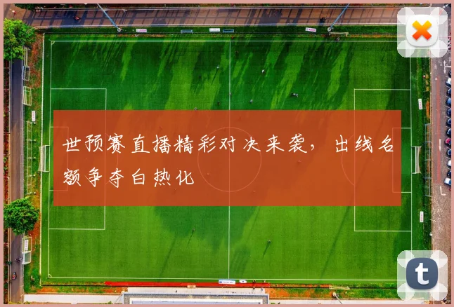 世预赛直播精彩对决来袭，出线名额争夺白热化